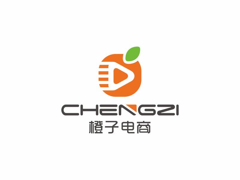 何嘉健的橙子電商logo設計