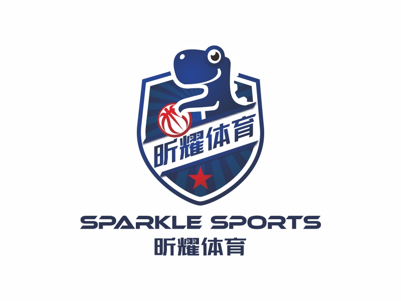 陳國偉的昕耀體育，副標(biāo)題：SPARKLE SPORTSlogo設(shè)計