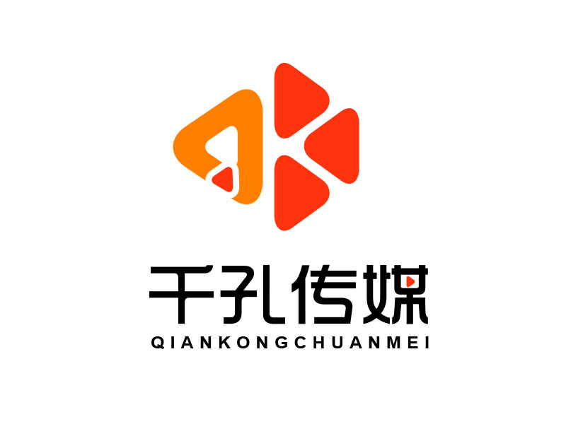 朱紅娟的千孔傳媒logo設(shè)計