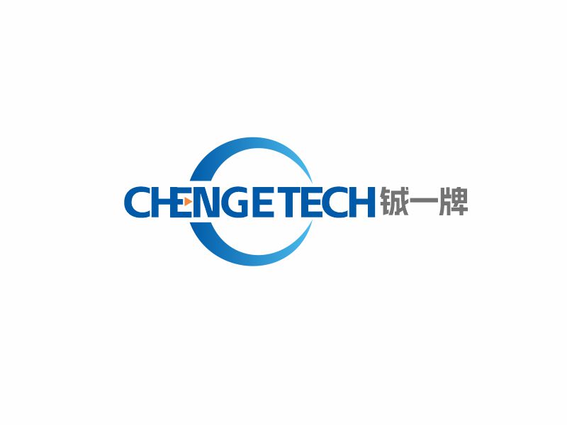 向紅的chengE tech   鋮一牌logo設計