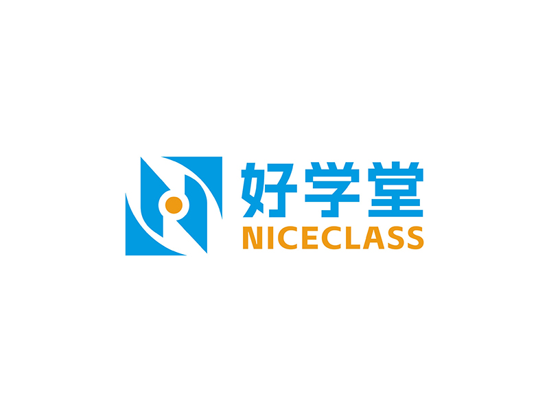 周都響的英文名字是“Niceclass ”，中文名字是“好學(xué)堂”logo設(shè)計(jì)