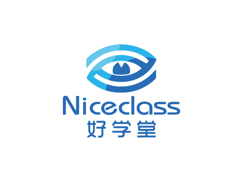 楊忠的英文名字是“Niceclass ”，中文名字是“好學(xué)堂”logo設(shè)計(jì)