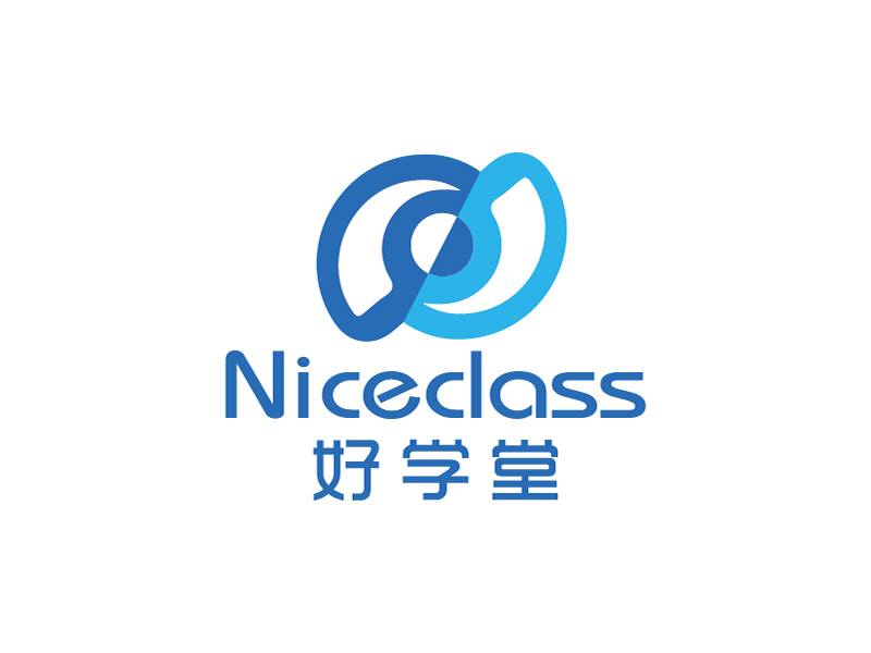 楊忠的英文名字是“Niceclass ”，中文名字是“好學(xué)堂”logo設(shè)計(jì)